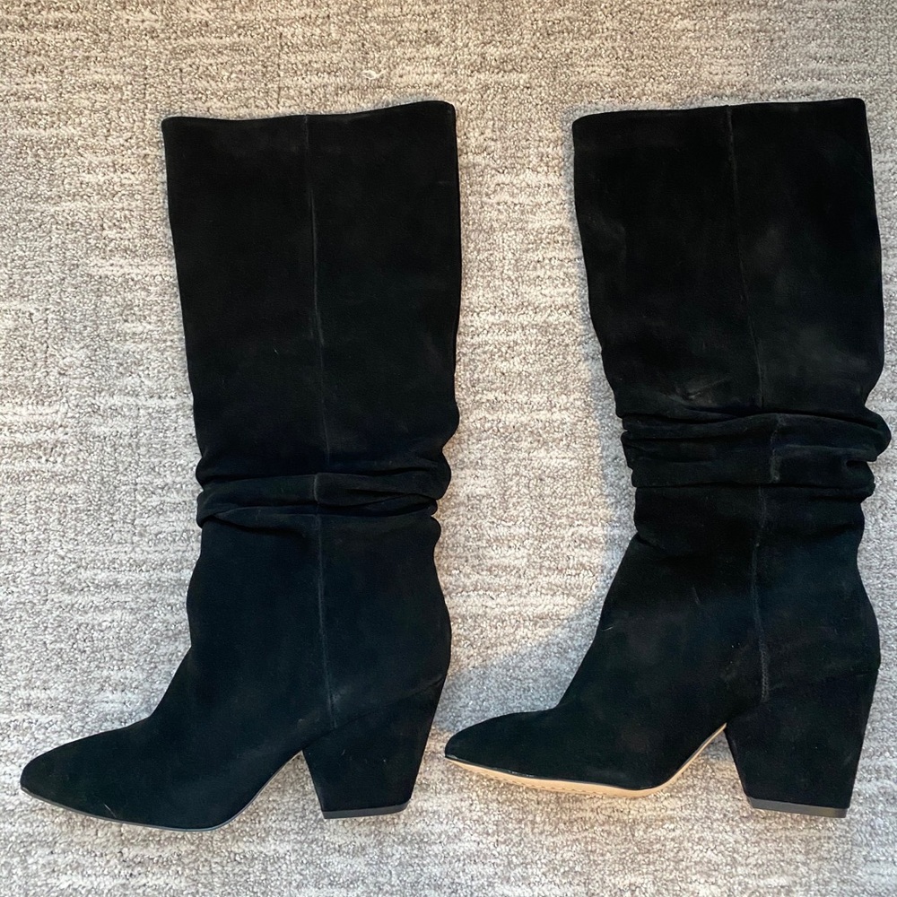 Splendid Slouchy Black Suede Boots